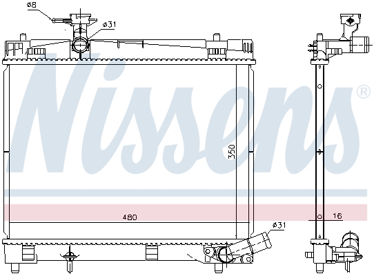 NISSENS 646868 Radiatore, Raffreddamento motore-Radiatore, Raffreddamento motore-Ricambi Euro