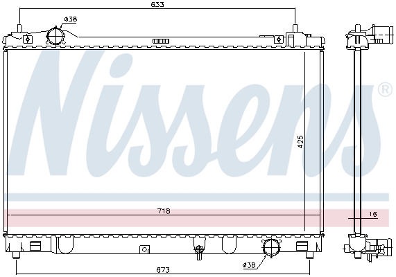 NISSENS 646874 Radiatore, Raffreddamento motore-Radiatore, Raffreddamento motore-Ricambi Euro