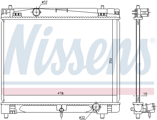 NISSENS 646877 Radiatore, Raffreddamento motore-Radiatore, Raffreddamento motore-Ricambi Euro