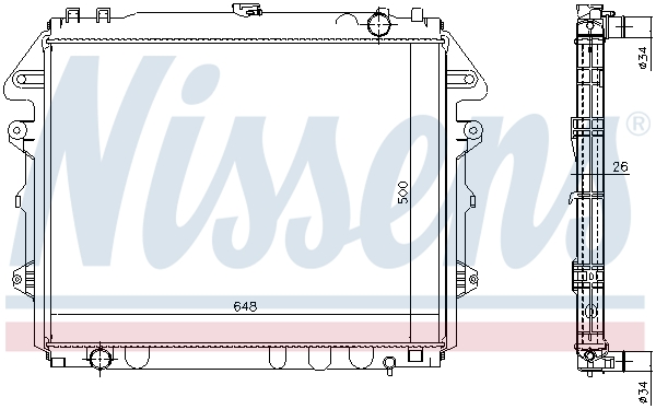 NISSENS 646884 Radiatore, Raffreddamento motore