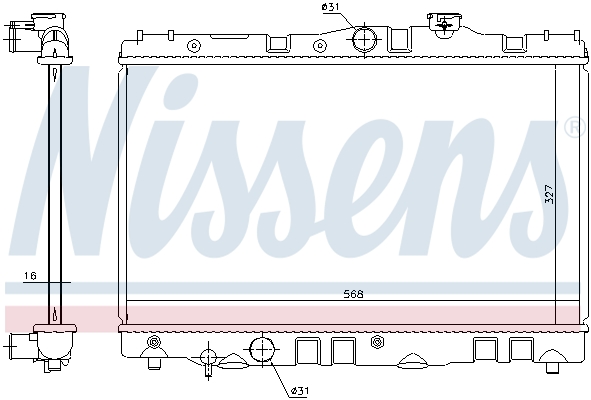 NISSENS 646886 Radiatore, Raffreddamento motore