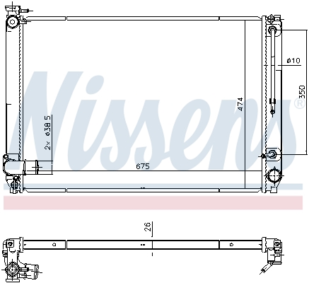 NISSENS 646887 Radiatore, Raffreddamento motore-Radiatore, Raffreddamento motore-Ricambi Euro