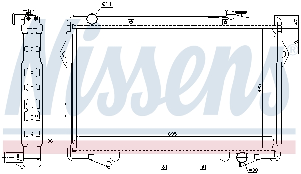 NISSENS 646898 Radiatore, Raffreddamento motore