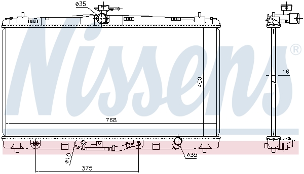 NISSENS 646906 Radiatore, Raffreddamento motore-Radiatore, Raffreddamento motore-Ricambi Euro