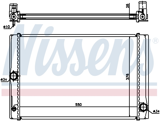 NISSENS 64691 Radiatore, Raffreddamento motore-Radiatore, Raffreddamento motore-Ricambi Euro