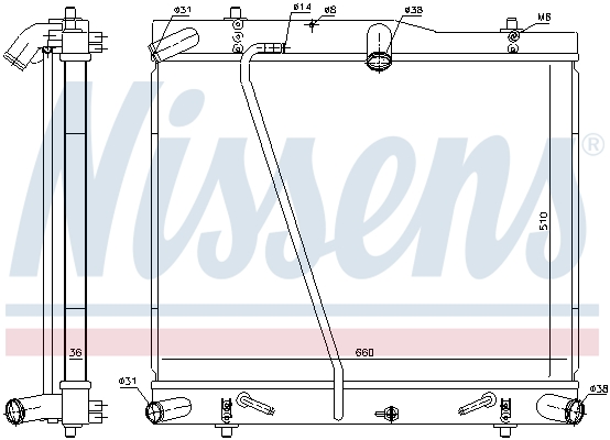 NISSENS 646912 Radiatore, Raffreddamento motore-Radiatore, Raffreddamento motore-Ricambi Euro