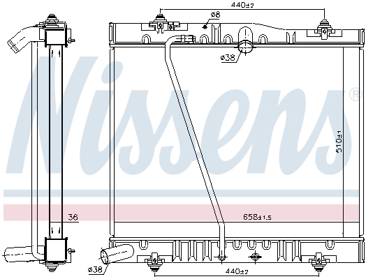 NISSENS 646916 Radiatore, Raffreddamento motore