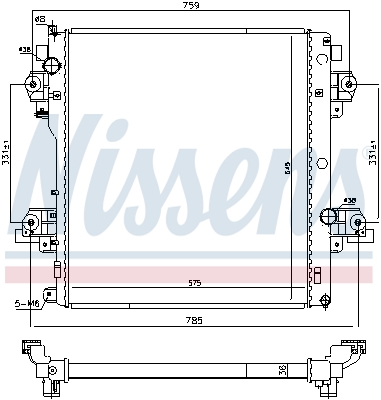 NISSENS 646917 Radiatore, Raffreddamento motore