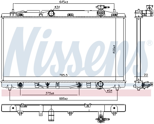 NISSENS 646938 Radiatore, Raffreddamento motore