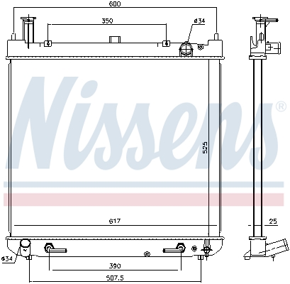 NISSENS 646947 Radiatore, Raffreddamento motore-Radiatore, Raffreddamento motore-Ricambi Euro