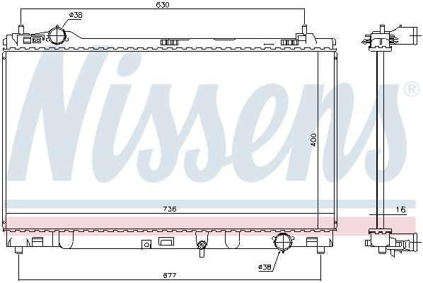 NISSENS 646948 Radiatore, Raffreddamento motore-Radiatore, Raffreddamento motore-Ricambi Euro