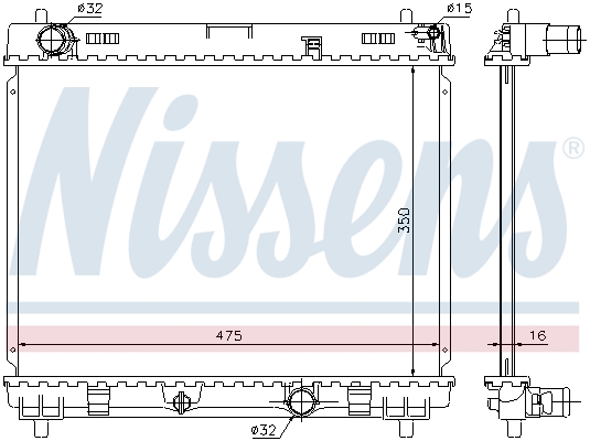 NISSENS 64697 Radiatore, Raffreddamento motore