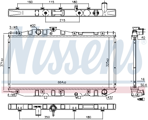 NISSENS 64713 Radiatore, Raffreddamento motore