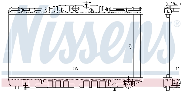 NISSENS 64717 Radiatore, Raffreddamento motore