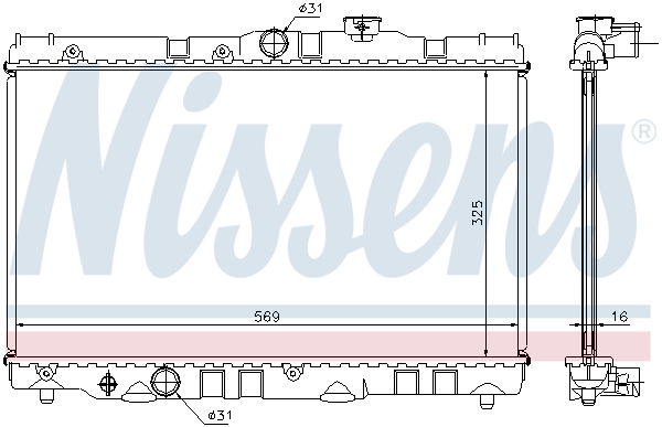 NISSENS 64741 Radiatore, Raffreddamento motore-Radiatore, Raffreddamento motore-Ricambi Euro