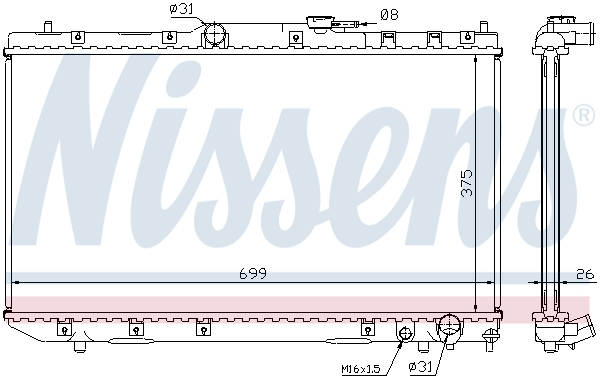 NISSENS 64785A Radiatore, Raffreddamento motore