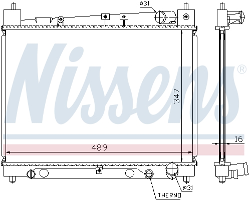 NISSENS 64798 Radiatore, Raffreddamento motore