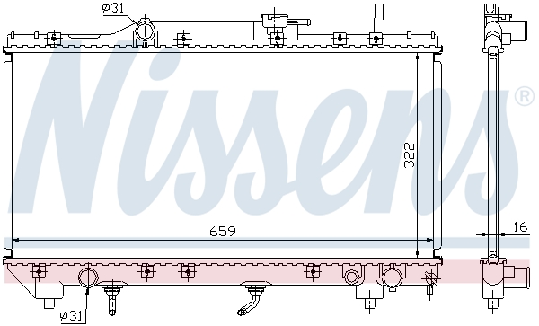 NISSENS 64806 Radiatore, Raffreddamento motore-Radiatore, Raffreddamento motore-Ricambi Euro