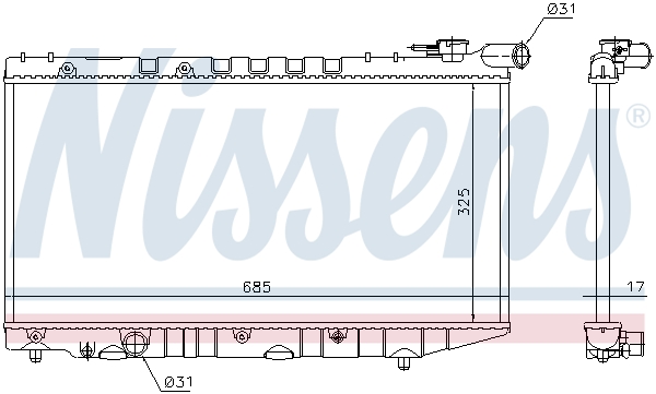 NISSENS 64835 Radiatore, Raffreddamento motore