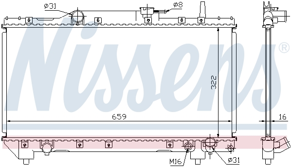 NISSENS 64837A Radiatore, Raffreddamento motore