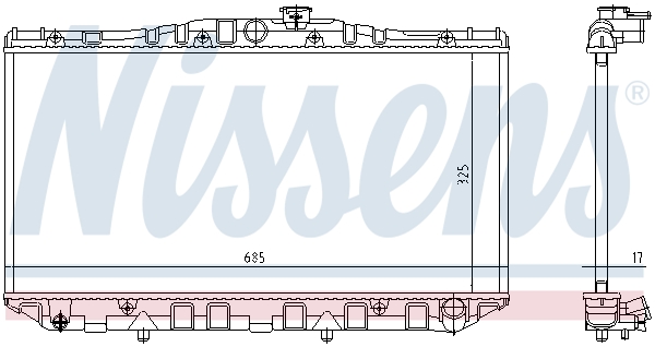 NISSENS 64850 Radiatore, Raffreddamento motore