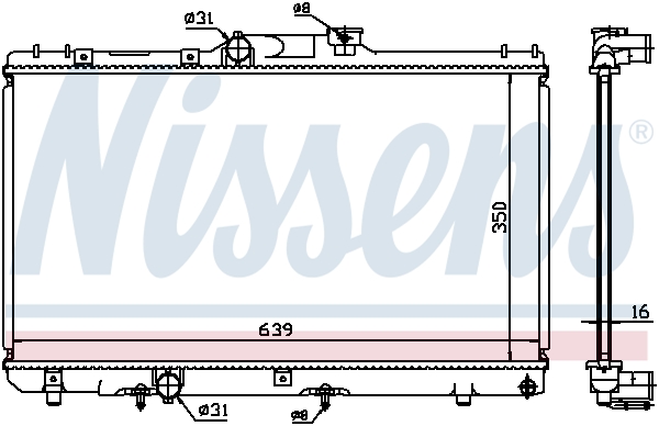 NISSENS 64868A Radiatore, Raffreddamento motore