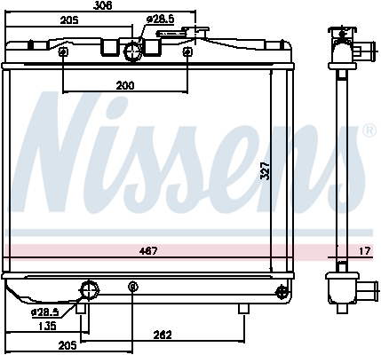 NISSENS 64880 Radiatore, Raffreddamento motore-Radiatore, Raffreddamento motore-Ricambi Euro