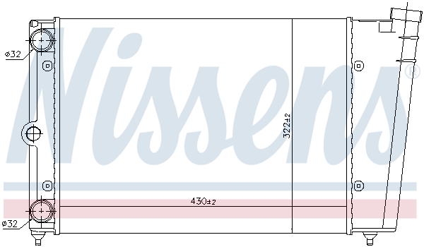 NISSENS 65100 Radiatore, Raffreddamento motore