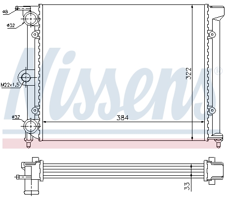 NISSENS 651711 Radiatore, Raffreddamento motore-Radiatore, Raffreddamento motore-Ricambi Euro