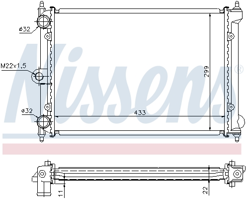 NISSENS 651721 Radiatore, Raffreddamento motore