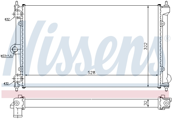 NISSENS 651731 Radiatore, Raffreddamento motore