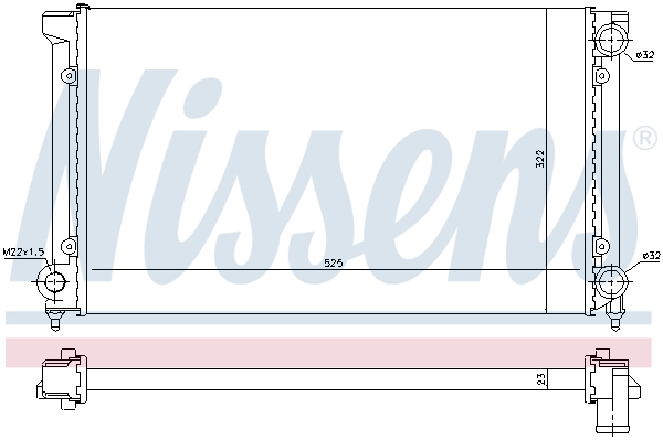 NISSENS 651741 Radiatore, Raffreddamento motore