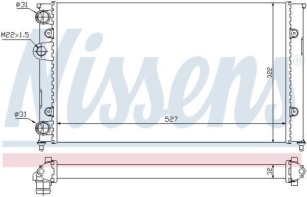 NISSENS 651871 Radiatore, Raffreddamento motore