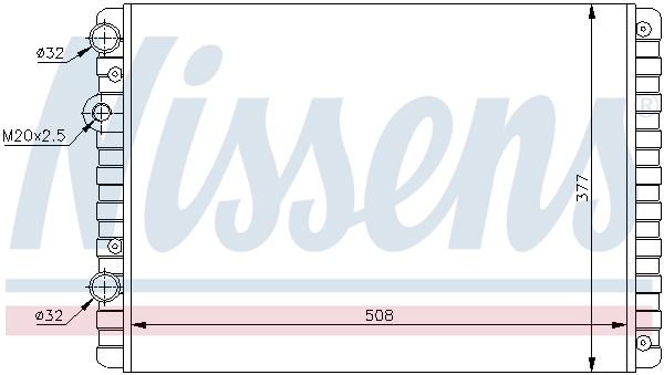 NISSENS 652321 Radiatore, Raffreddamento motore