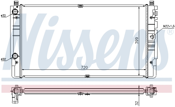 NISSENS 65238A Radiatore, Raffreddamento motore