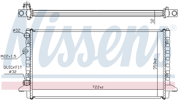 NISSENS 65256 Radiatore, Raffreddamento motore