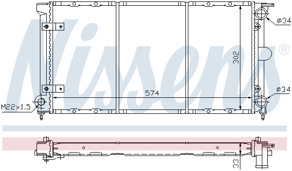 NISSENS 65264 Radiatore, Raffreddamento motore