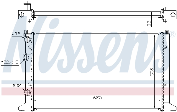 NISSENS 65265A Radiatore, Raffreddamento motore