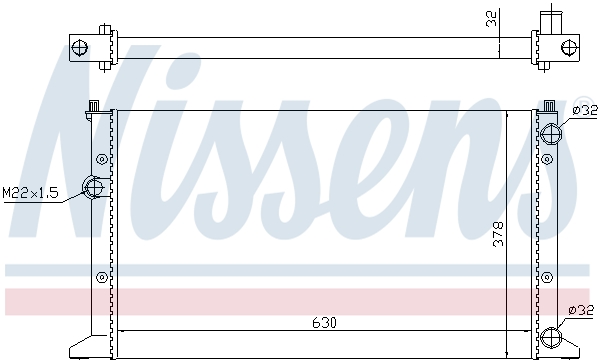 NISSENS 65266 Radiatore, Raffreddamento motore-Radiatore, Raffreddamento motore-Ricambi Euro