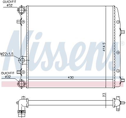 NISSENS 65269A Radiatore, Raffreddamento motore-Radiatore, Raffreddamento motore-Ricambi Euro