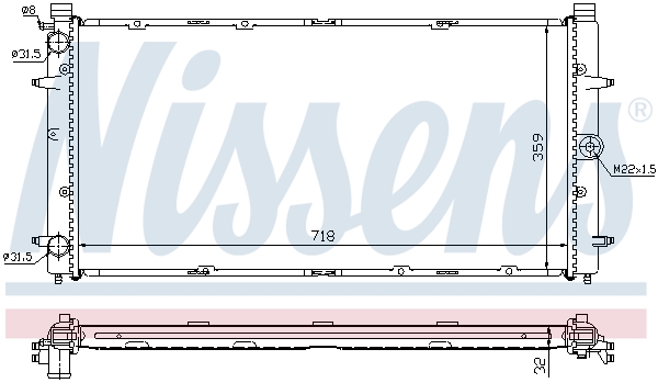 NISSENS 65273A Radiatore, Raffreddamento motore