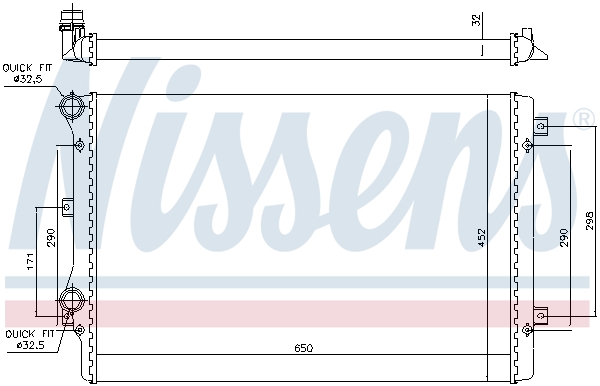 NISSENS 65279A Radiatore, Raffreddamento motore-Radiatore, Raffreddamento motore-Ricambi Euro