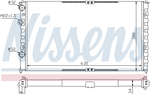 NISSENS 65290 Radiatore, Raffreddamento motore