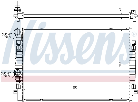 NISSENS 65304 Radiatore, Raffreddamento motore-Radiatore, Raffreddamento motore-Ricambi Euro