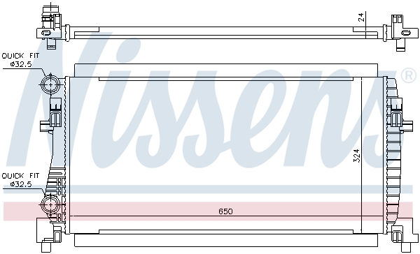 NISSENS 65317 Radiatore, Raffreddamento motore