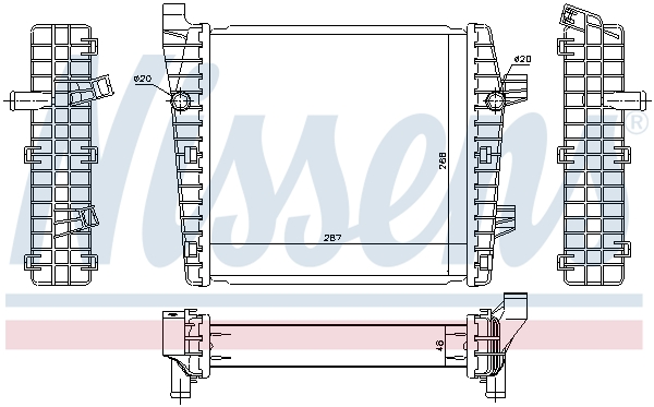 NISSENS 65320 Radiatore bassa temperatura, Intercooler