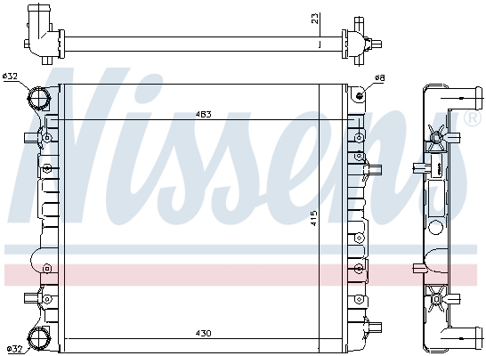 NISSENS 65325 Radiatore, Raffreddamento motore-Radiatore, Raffreddamento motore-Ricambi Euro