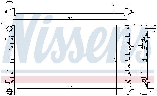 NISSENS 65326 Radiatore, Raffreddamento motore-Radiatore, Raffreddamento motore-Ricambi Euro