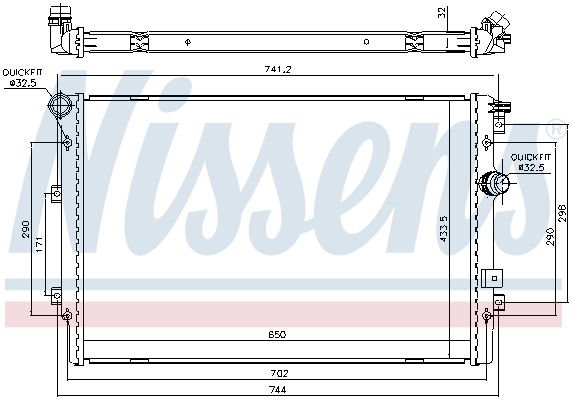 NISSENS 65330 Radiatore, Raffreddamento motore