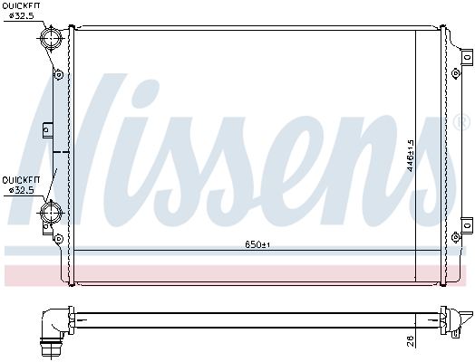 NISSENS 65339 Radiatore, Raffreddamento motore